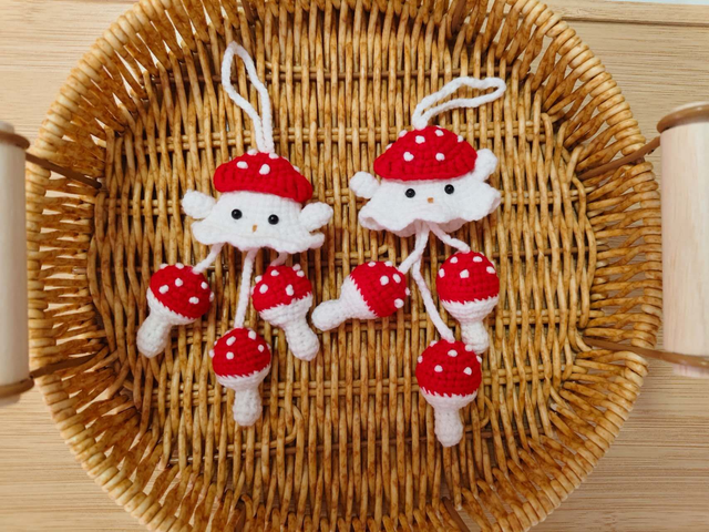 crochet mushroom spirit Car accessories