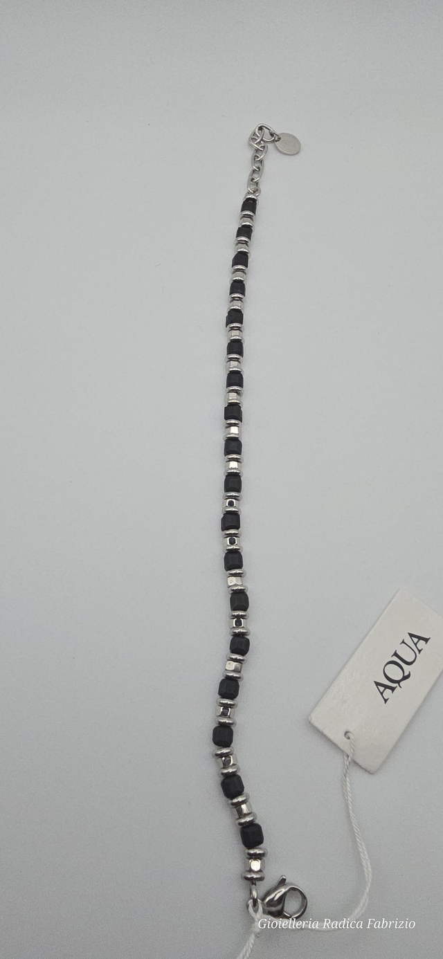 bracciale da uomo in acciaio "aqua uomo".