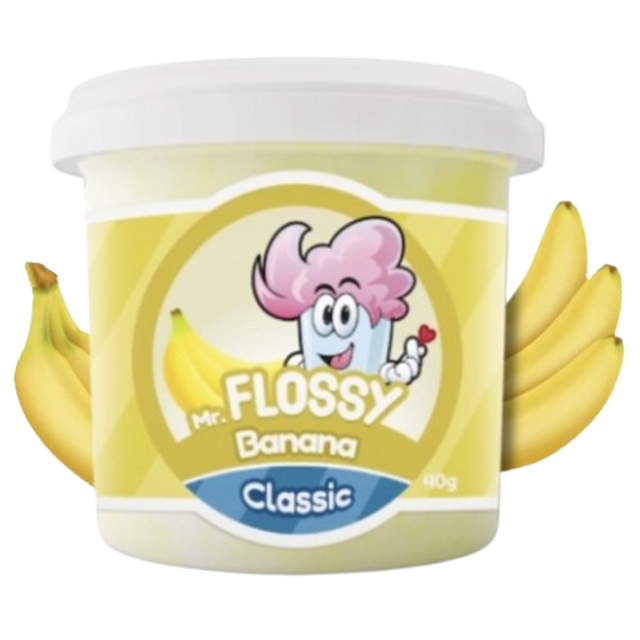 Mr Flossy Barbe à papa Classic Banane 40 Gr