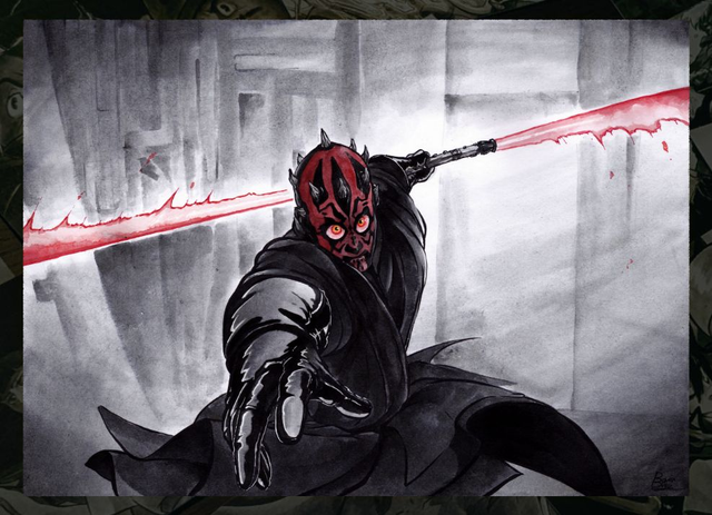 Print A6, A4 ou A3 - Fan art - Dark Maul