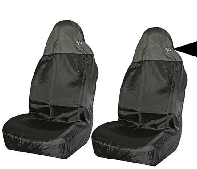 BLACK UNIVERSAL WATERPROOF SEAT COVERS