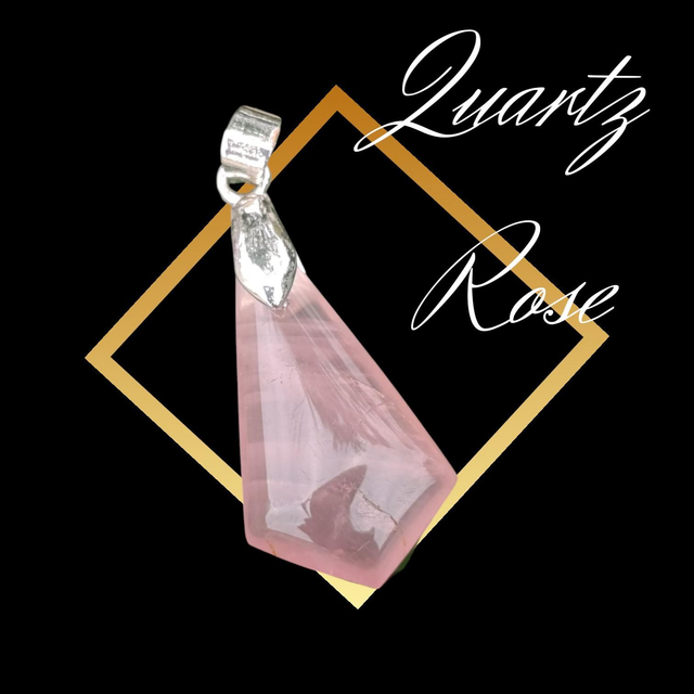 Pendentif Quartz rose Cerf volant
