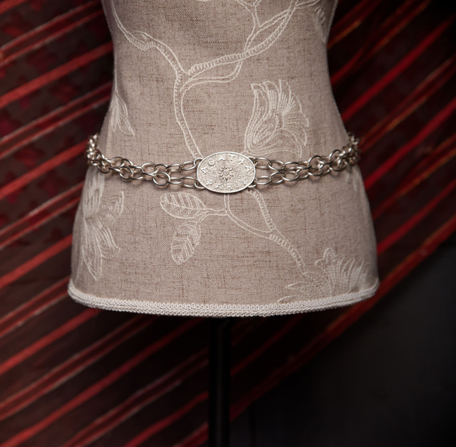 Ceinture mailles et médaillons argent Vintage Agatha (collector)