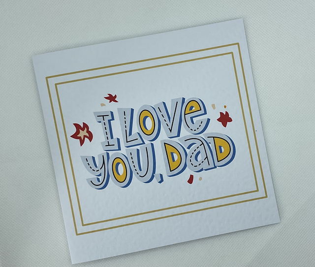 Personalised Dad card. Fully customisable card for fathers.