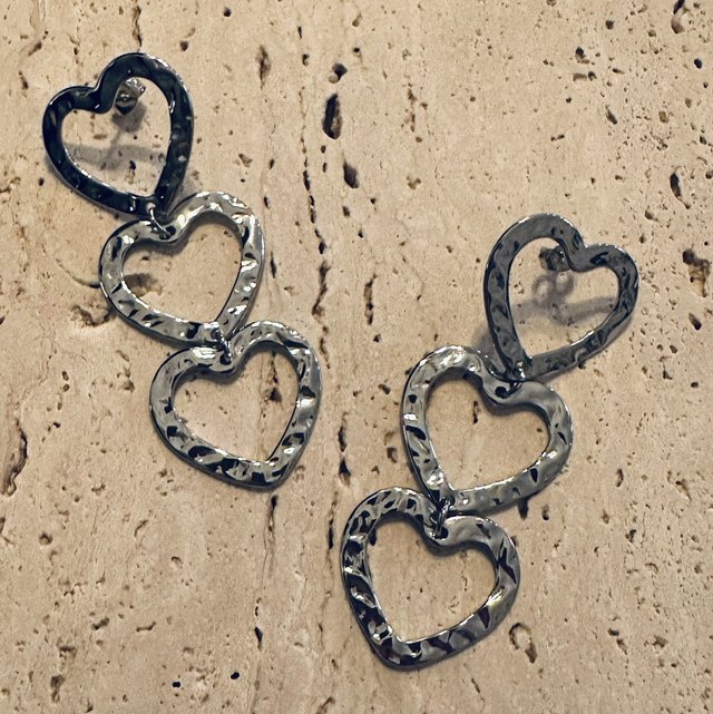 Oorbellen hartjes zilver 