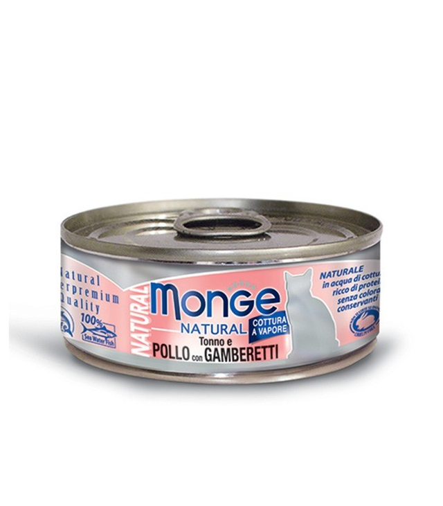 MONGE NATURAL POLLO/GAMBERI