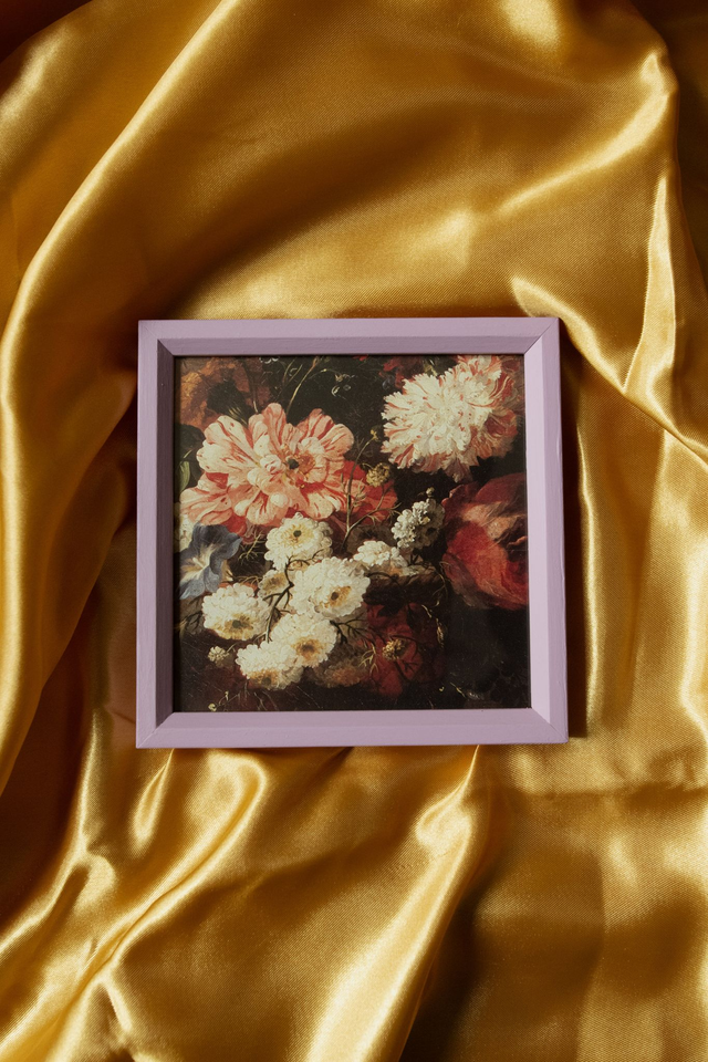 Floral Nostalgia 💜 Cadre upcyclé