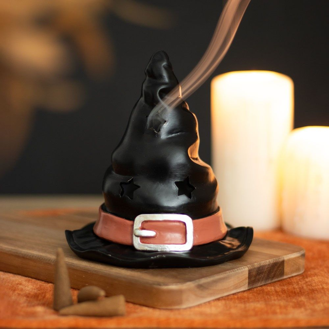 Brûleur d'encens chapeau de sorcière.