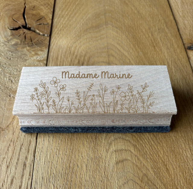 Brosse de tableau fleurs - Personnalisable 