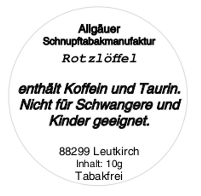 Rotzlöffel Energy Snuff, 10 g Dose