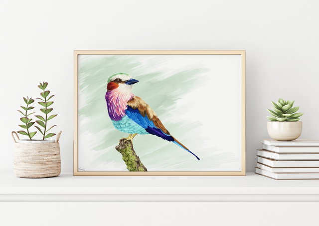 Poster d'un oiseau du Kenya