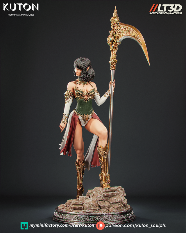STATUE LUNETH série heroic fantasy 