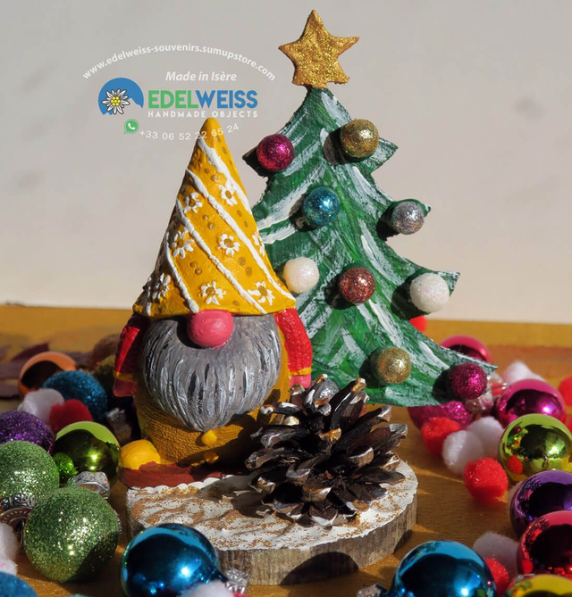 Lutin jaune - sapin de Noël