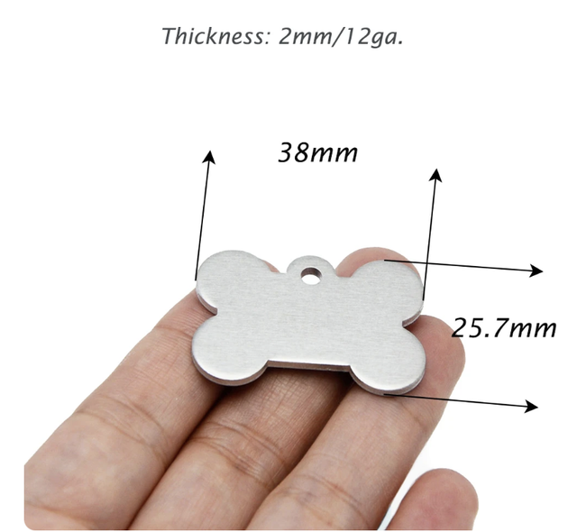 Shrooms - fungi themed personalised dog ID tag