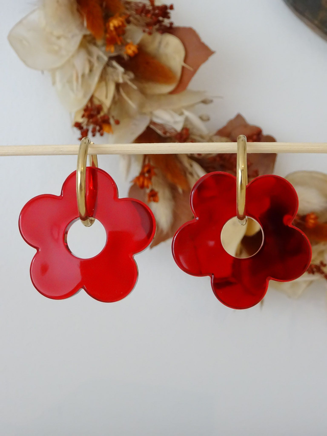 Grande fleur : rouge