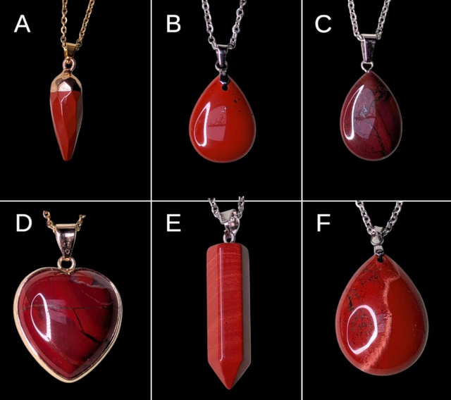 Pendentif jaspe rouge 