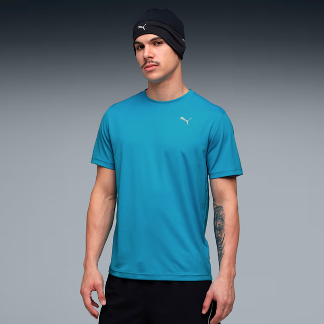 Puma M GRAPHICS RUNNING FASTER TEE speed blue
