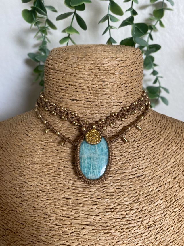 Collier CHERINE - AMAZONITE- Charm 