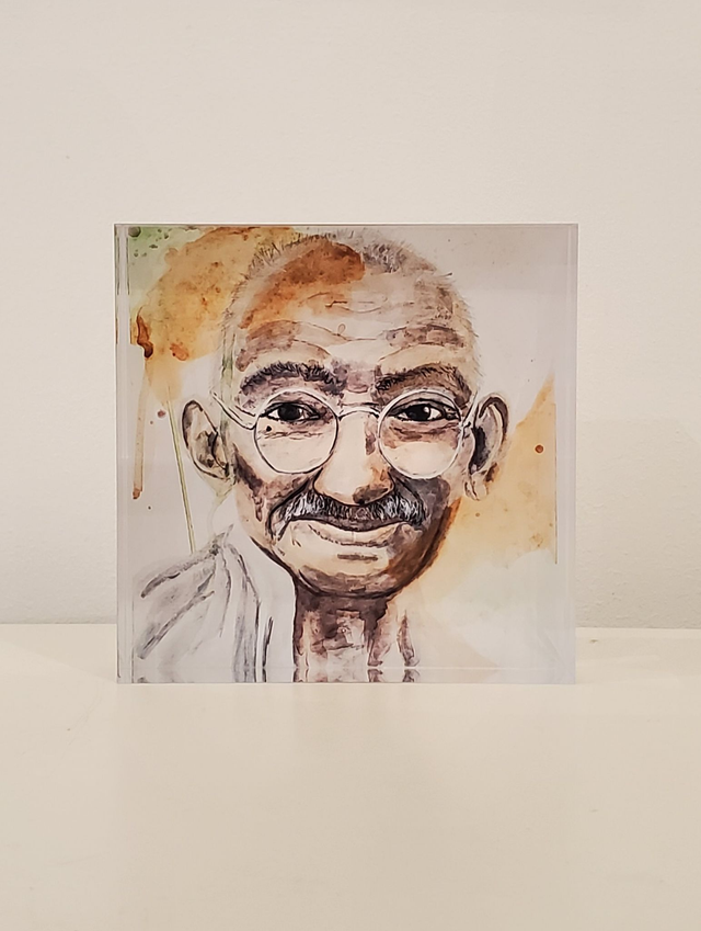 Impression sur verre acrylique - Gandhi