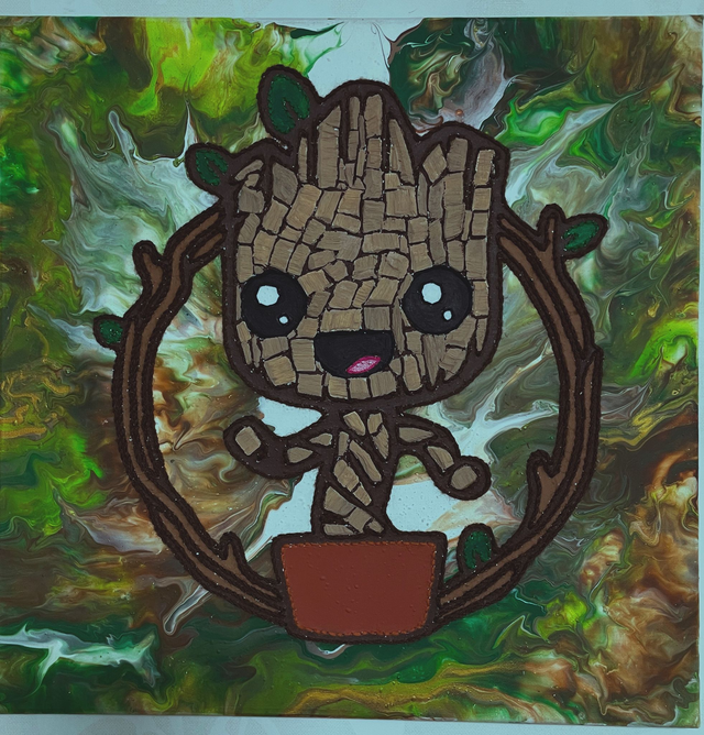 Toile brodée Groot (Les Gardiens de la Galaxie)