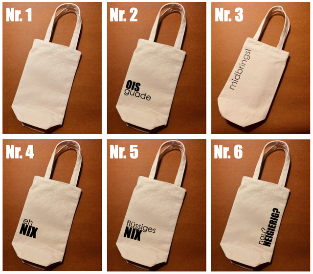 Flaschentasche 'Natur' , Baumwolle Fairtrade