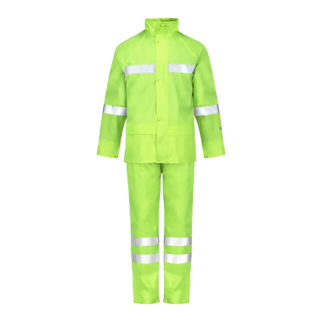 Traje Para Lluvia Activex Color Verde Alta Visibilidad C/Cinta Reflectante