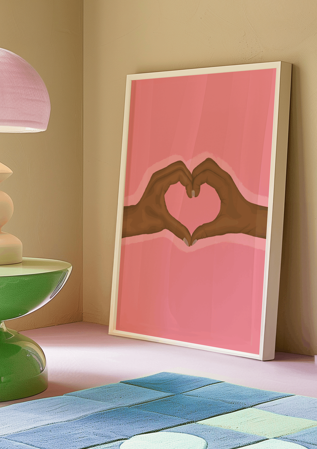 Heart Hands - (deep skin tone) - Print