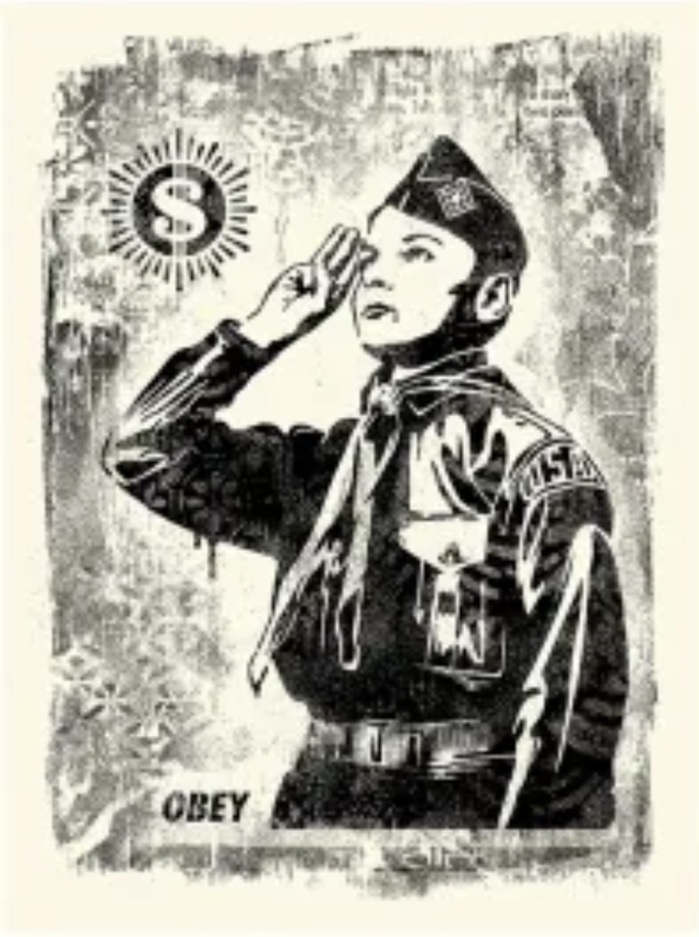 Shepard Fairey - Soldat Damaged Stencil Series  - 400ex - 2017