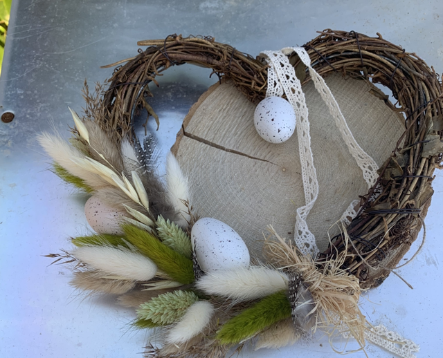 Cœur en osier Pâques