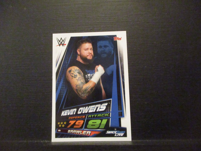 Kevin Owens - Smackdown Live Slam Attax Universe Original Trading Card #81