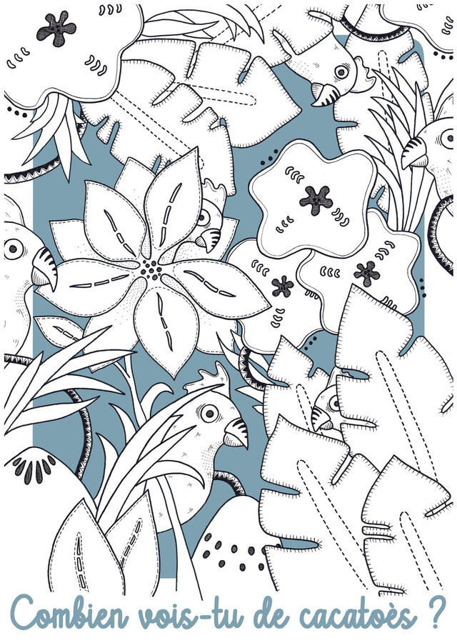 L'Affiche "Combien vois-tu de cacatoès?"