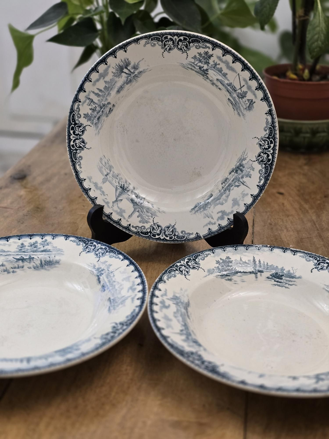 Assiettes creuses E.Bourgeois 