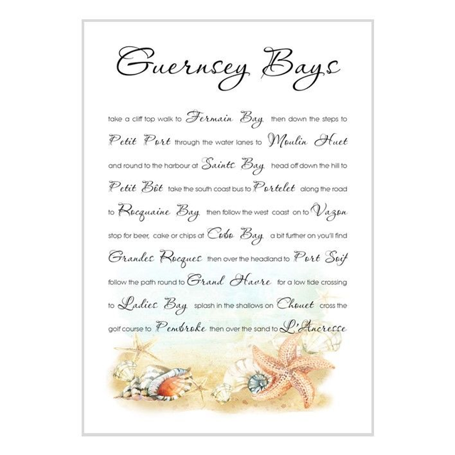 002 TEA TOWEL - GUERNSEY BAYS TEA TOWEL