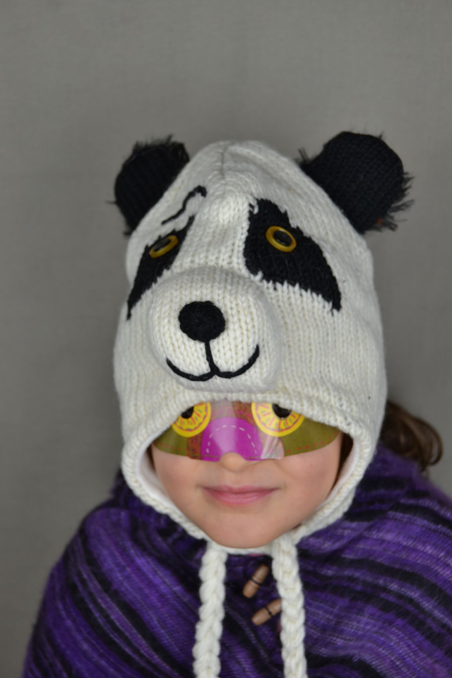 Bonnet panda enfant
