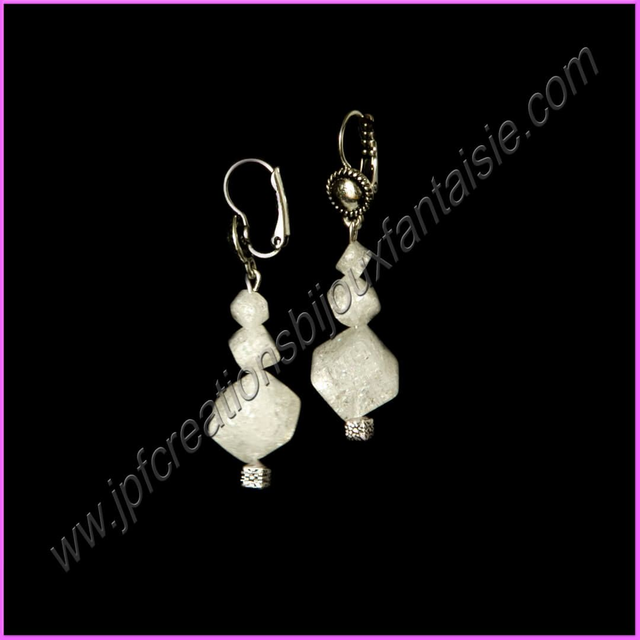 Boucles d'oreilles en cristal de roche