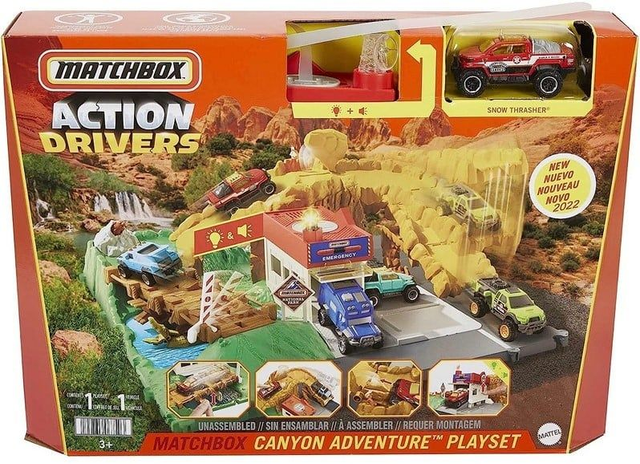 Coffret Matchbox Action Drivers – Canyon Adventure + véhicule 1:64