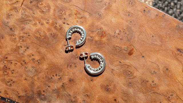 Mini créoles en argent 925