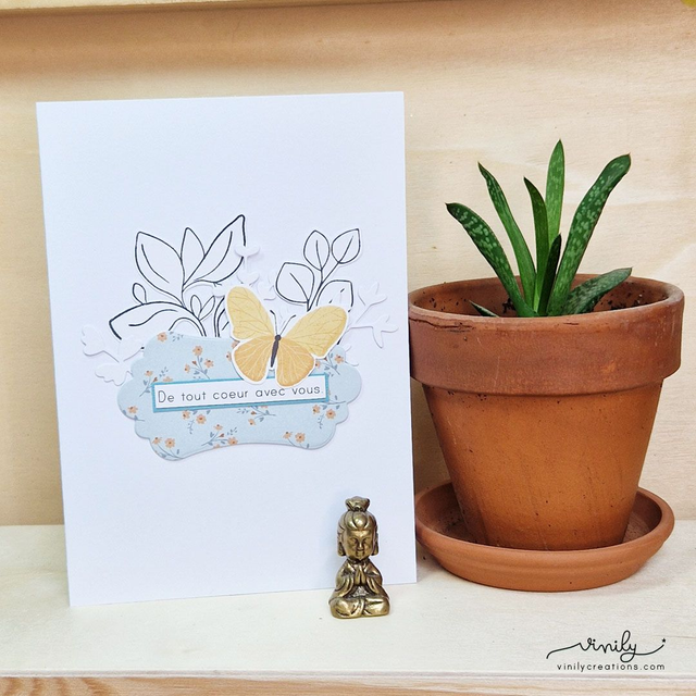 Carte "De tout coeur avec vous!"