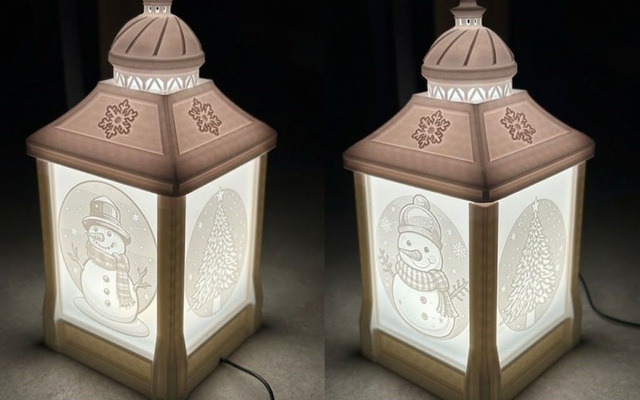 Lanterne de Noël lumineuse 3D