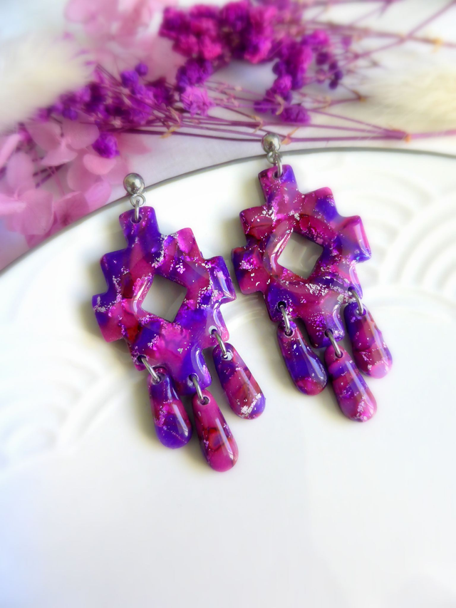 Boucles d'oreilles aztèques - Eclat de lumière