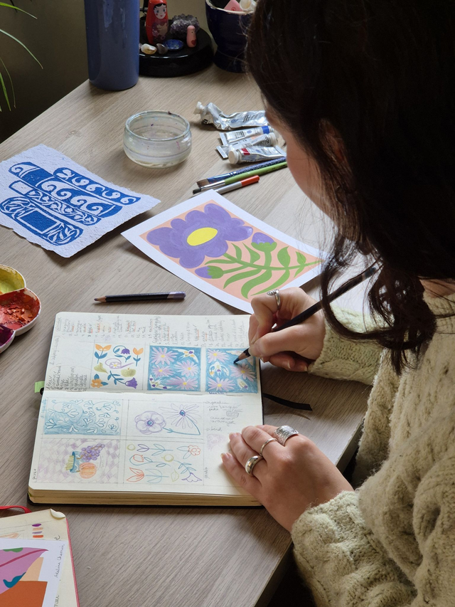 Atelier gouache florale - Adulte et enfant - 14h à 16h