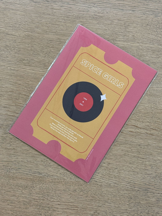 A4 Music Token Print - Spice Girls
