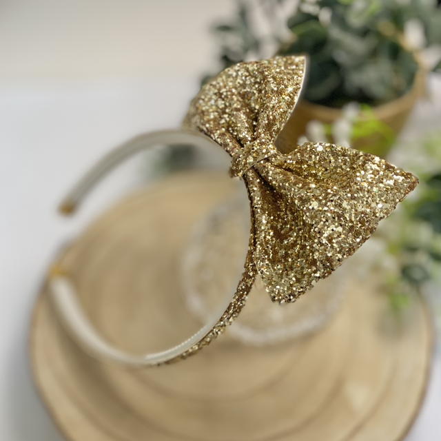 Serre-tête  pailleté doré