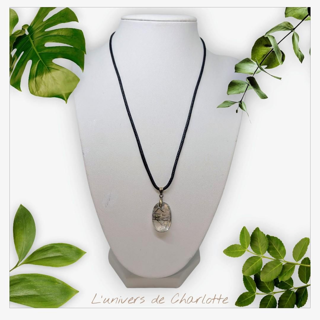 Pendentif "Quartz-Tourmaline" PN-040