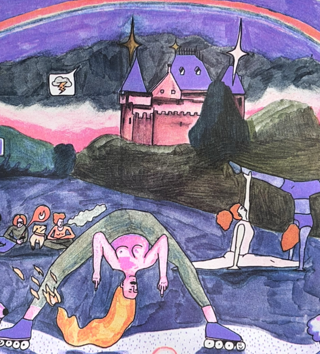 Château de la Porte de hal (Print Riso)