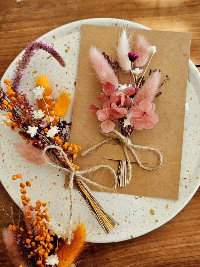 Les Cartes fleuries - support Kraft 