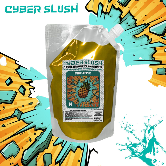 CyberSlush Pineapple Syrup for Ninja® Slushi - Natural Flavour / Natural Sweetness - 1L