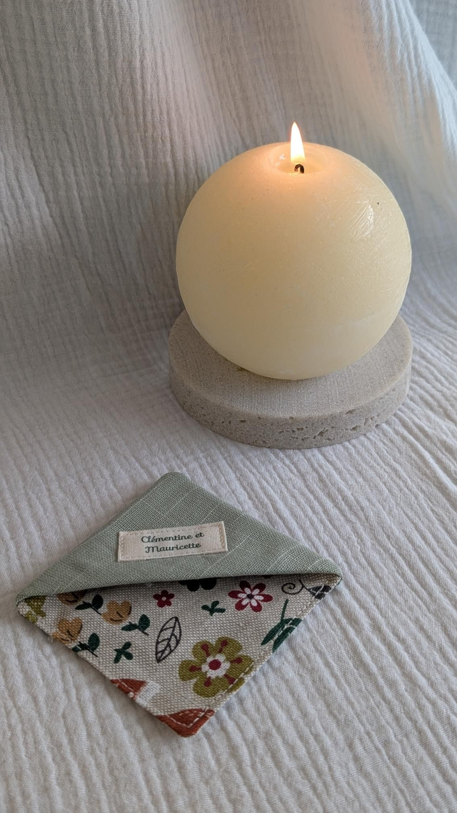 Marque-page "coin" - Vert d'eau/Renard