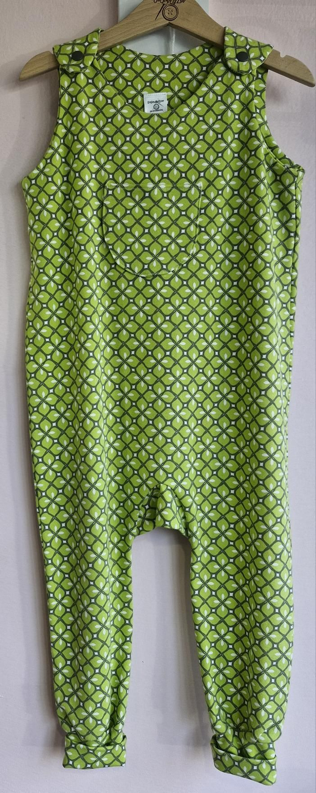 18-24 months &#039;Freddie&#039; green geometric design