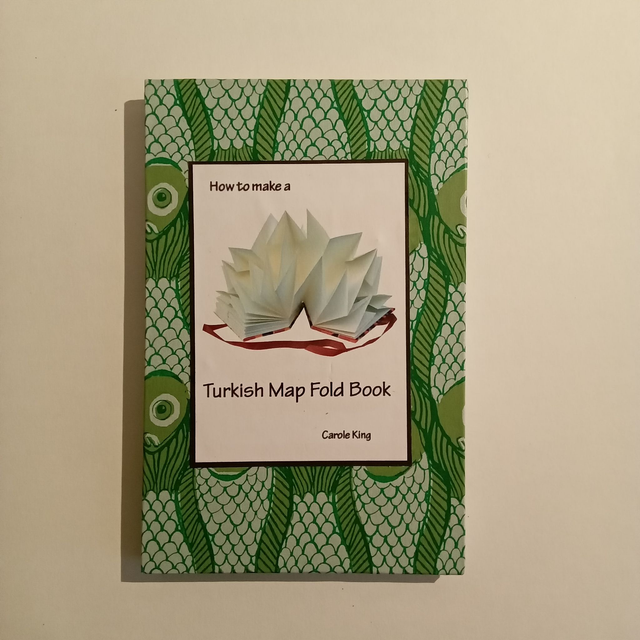 Make a Turkish map fold book. A6 handmade DIY book  with fully illustrated text.  